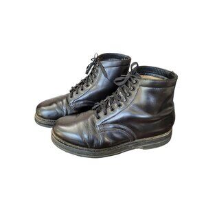 Vintage POLO SPORT Ralph Lauren Boots Mens Size 10D Black Leather Combat MG1671